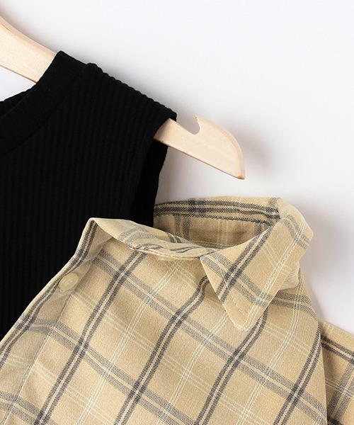 LOVETOXIC(ラブトキシック)の「レイヤード半袖シャツ(シャツ/ブラウス・キッズ・ベージュ/ブラック/オフホワイト・S/SS/L/M)」の17枚目の写真