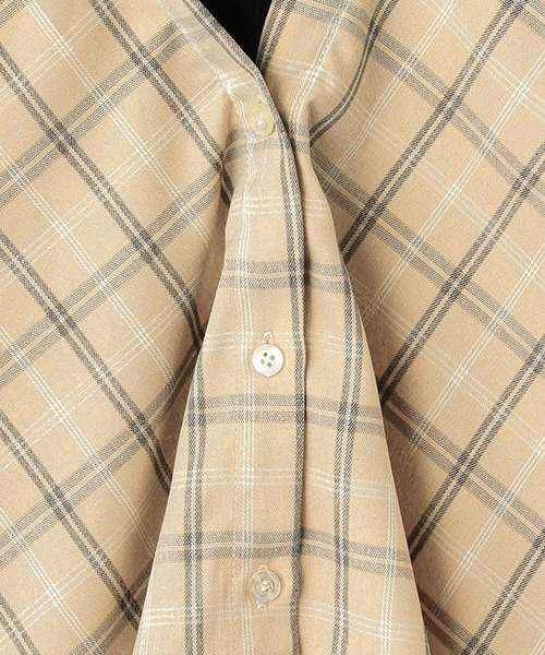 LOVETOXIC(ラブトキシック)の「レイヤード半袖シャツ(シャツ/ブラウス・キッズ・ベージュ/ブラック/オフホワイト・S/SS/L/M)」の15枚目の写真