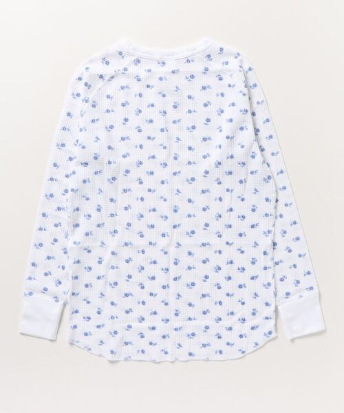 JEMORGAN（ジェーイーモーガン）の「【JEMORGAN / ジェーイーモーガン】サーマル青花柄ラグランクルーロンＴ（Tシャツ/カットソー・レディース・ホワイト/杢グレー・F）」の14枚目の写真
