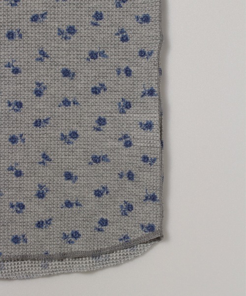 JEMORGAN（ジェーイーモーガン）の「【JEMORGAN / ジェーイーモーガン】サーマル青花柄ラグランクルーロンＴ（Tシャツ/カットソー・レディース・ホワイト/杢グレー・F）」の8枚目の写真