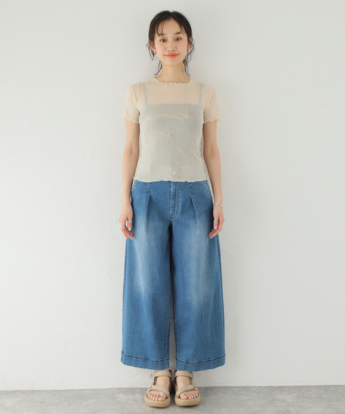 BASERANGE（ベースレンジ）の「【BASERANGE/ベースレンジ】 CORE GERRYMANDERED TEE：Tシャツ（Tシャツ/カットソー・レディース・アイボリー・MEDIUM）」の3枚目の写真