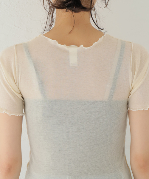 BASERANGE（ベースレンジ）の「【BASERANGE/ベースレンジ】 CORE GERRYMANDERED TEE：Tシャツ（Tシャツ/カットソー・レディース・アイボリー・MEDIUM）」の8枚目の写真