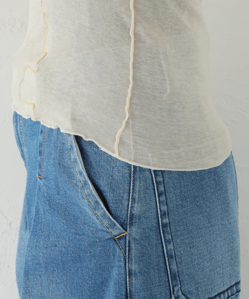 BASERANGE（ベースレンジ）の「【BASERANGE/ベースレンジ】 CORE GERRYMANDERED TEE：Tシャツ（Tシャツ/カットソー・レディース・アイボリー・MEDIUM）」の10枚目の写真