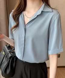 半袖ゆったりブラウス
