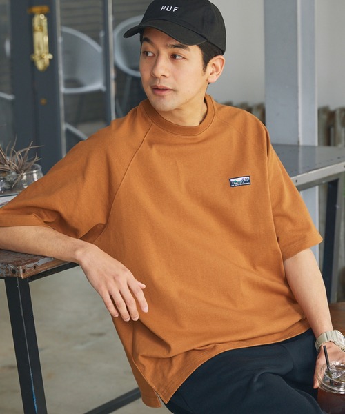 THE CRAFT CREW PRODUCTS（ザクラフトクループロダクツ）の「ヘビーウェイトファンクショナルファブリック ビッグシルエット ラグランスリーブクルーネック半袖Tシャツ / 抗菌・防臭【THE CRAFT CREW PRODUCTS】（Tシャツ/カットソー・メンズ・ネイビー/ブラック系/ホワイト/グリーン/ブラウン/ブラック/グレイッシュベージュ/ホワイト系/アッシュグレー/ダークネイビー/チャコール/パープル/ダークグリーン/ブルー/ブラック系2/ネイビー系/グレー系/グレイッシュブルー/オリーブ/ピンク/オートミール/キャメル/ライトカーキ・S/M/L/XS）」の22枚目の写真