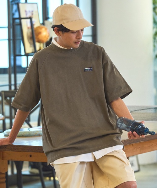 THE CRAFT CREW PRODUCTS(ザクラフトクループロダクツ)の「ヘビーウェイトファンクショナルファブリック ビッグシルエット ラグランスリーブクルーネック半袖Tシャツ / 抗菌・防臭【THE CRAFT CREW PRODUCTS】(Tシャツ/カットソー・メンズ・ネイビー/ブラック系/ホワイト/グリーン/ブラウン/ブラック/グレイッシュベージュ/ホワイト系/アッシュグレー/ダークネイビー/チャコール/パープル/ダークグリーン/ブルー/ブラック系2/ネイビー系/グレー系/グレイッシュブルー/オリーブ/ピンク/オートミール・S/M/L/XS)」の9枚目の写真