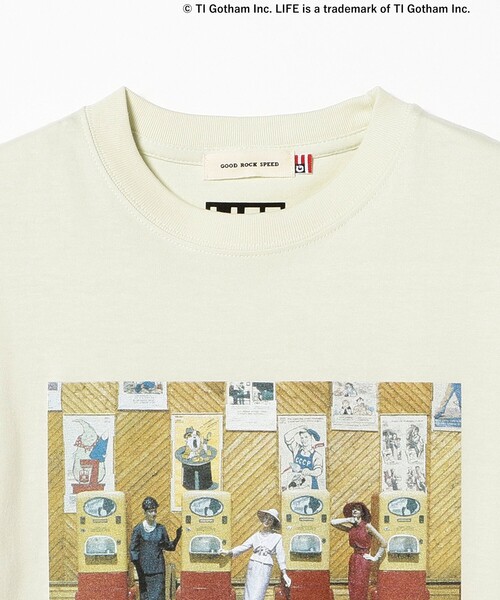 Ray BEAMS（レイビームス）の「GOOD ROCK SPEED × Ray BEAMS / 別注 LIFE Tシャツ（Tシャツ/カットソー・レディース・チャコールグレー/ミント・ONE SIZE）」の13枚目の写真