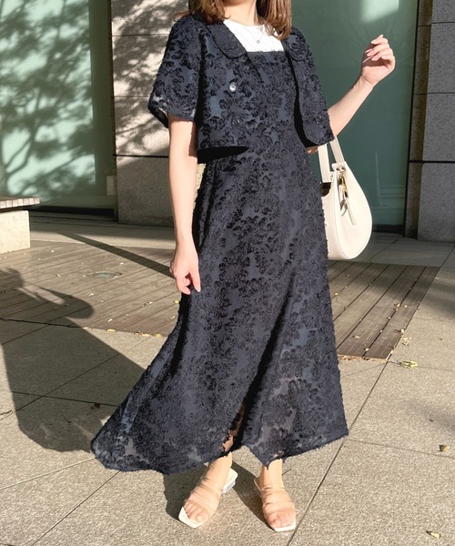 apres jour（アプレジュール）の「【セットアップ可能】ふわふわジャガードショートジャケット【ZOZOTOWN限定アイテム】（テーラードジャケット・レディース・ネイビー/ライトピンク/オフホワイト・X-LARGE/フリー）」の19枚目の写真