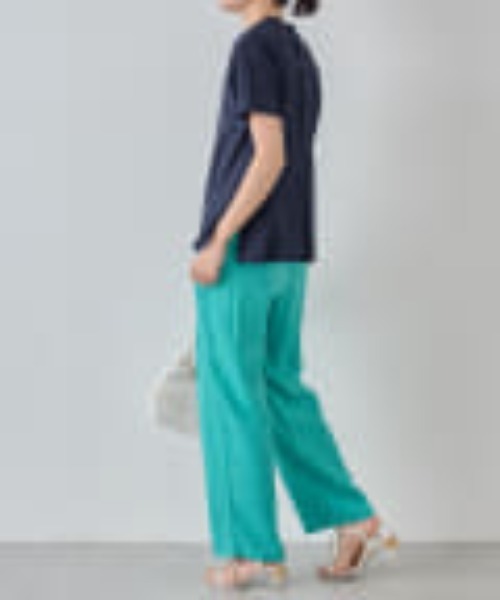 BEARDSLEY(ビアズリー)の「テックリネン パンツ(その他パンツ・レディース・ベージュ/ターコイズブルー・FREE)」の8枚目の写真