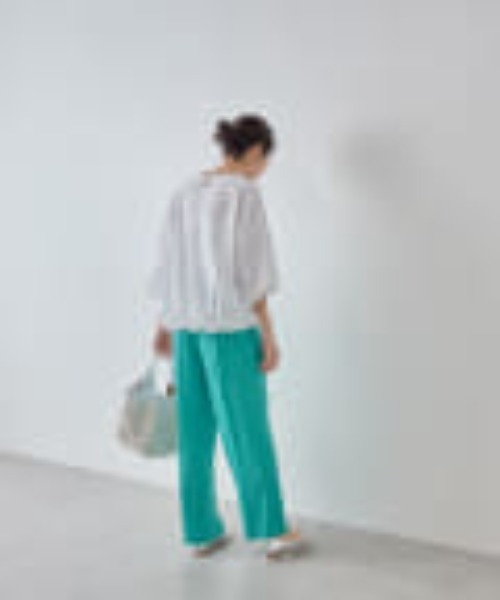 BEARDSLEY(ビアズリー)の「テックリネン パンツ(その他パンツ・レディース・ベージュ/ターコイズブルー・FREE)」の15枚目の写真
