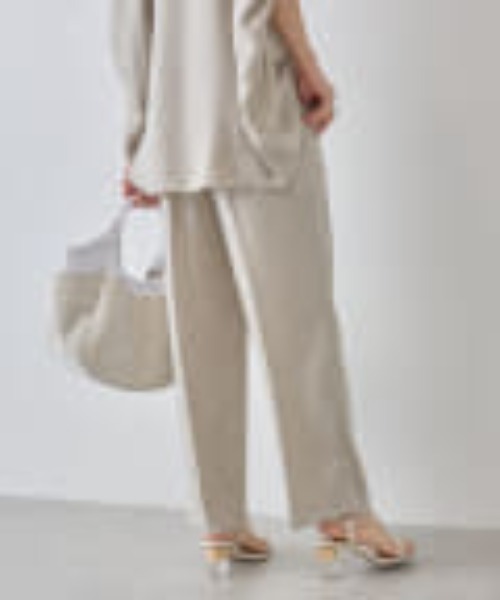 BEARDSLEY(ビアズリー)の「テックリネン パンツ(その他パンツ・レディース・ベージュ/ターコイズブルー・FREE)」の5枚目の写真