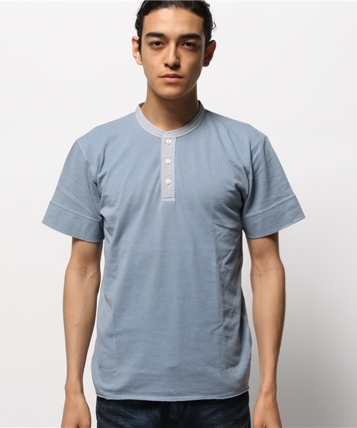 URBAN RESEARCH Sonny Label（アーバンリサーチサニーレーベル）の「Sonny Label ヘンリーネックTシャツ（Tシャツ/カットソー・メンズ・ブルー系その他/ホワイト/インディゴブルー・LARGE/MEDIUM）」の10枚目の写真