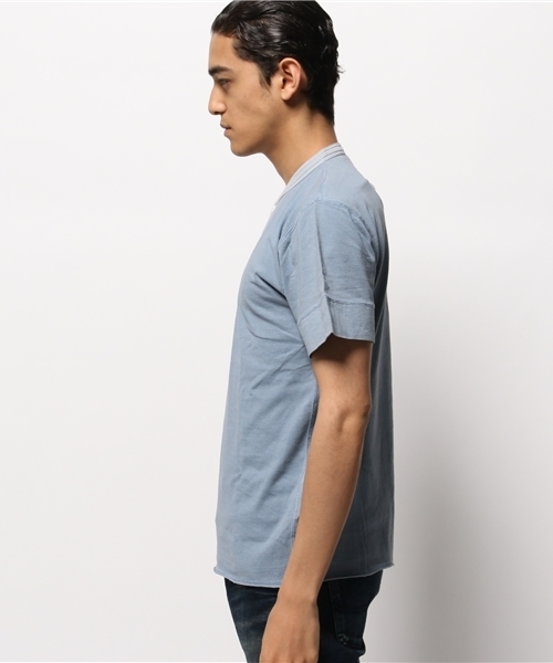 URBAN RESEARCH Sonny Label（アーバンリサーチサニーレーベル）の「Sonny Label ヘンリーネックTシャツ（Tシャツ/カットソー・メンズ・ブルー系その他/ホワイト/インディゴブルー・LARGE/MEDIUM）」の11枚目の写真