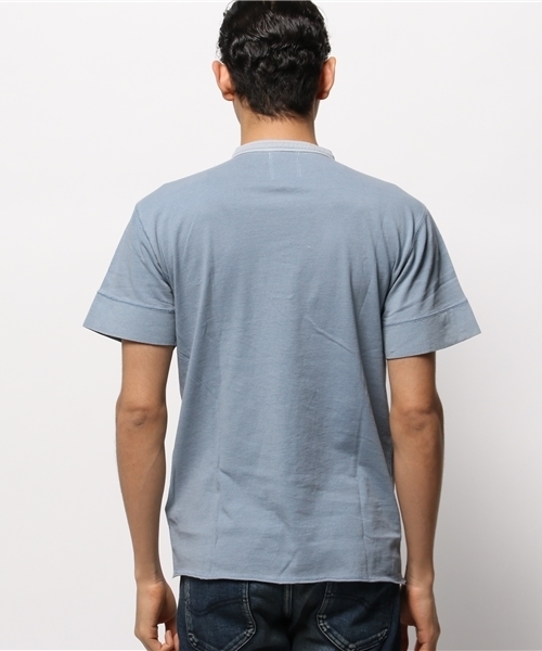 URBAN RESEARCH Sonny Label（アーバンリサーチサニーレーベル）の「Sonny Label ヘンリーネックTシャツ（Tシャツ/カットソー・メンズ・ブルー系その他/ホワイト/インディゴブルー・LARGE/MEDIUM）」の12枚目の写真