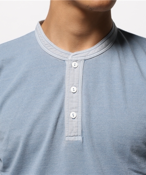 URBAN RESEARCH Sonny Label（アーバンリサーチサニーレーベル）の「Sonny Label ヘンリーネックTシャツ（Tシャツ/カットソー・メンズ・ブルー系その他/ホワイト/インディゴブルー・LARGE/MEDIUM）」の13枚目の写真