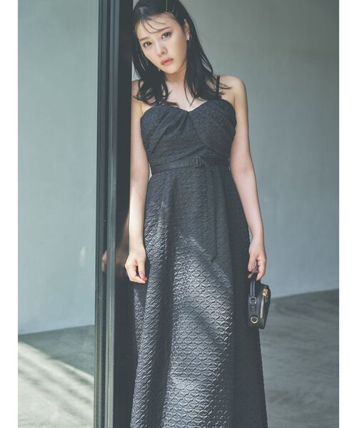 dazzlin（ダズリン）の「ジャカードレディキャミワンピース（ワンピース・レディース・ブラック/アイボリー/イエロー・FREE）」の5枚目の写真