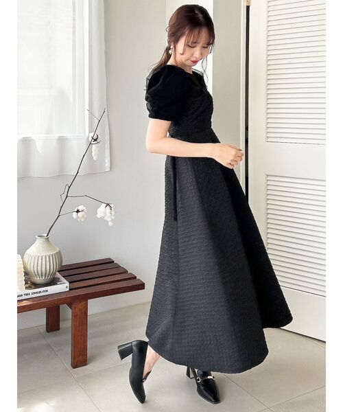 dazzlin（ダズリン）の「ジャカードレディキャミワンピース（ワンピース・レディース・ブラック/アイボリー/イエロー・FREE）」の10枚目の写真