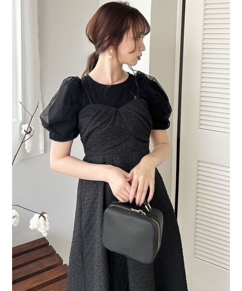 dazzlin（ダズリン）の「ジャカードレディキャミワンピース（ワンピース・レディース・ブラック/アイボリー/イエロー・FREE）」の17枚目の写真