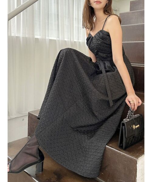 dazzlin（ダズリン）の「ジャカードレディキャミワンピース（ワンピース・レディース・ブラック/アイボリー/イエロー・FREE）」の20枚目の写真