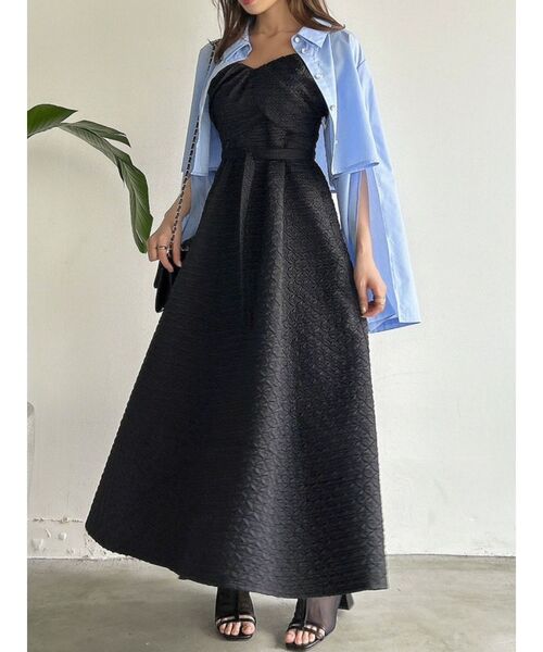 dazzlin（ダズリン）の「ジャカードレディキャミワンピース（ワンピース・レディース・ブラック/アイボリー/イエロー・FREE）」の3枚目の写真