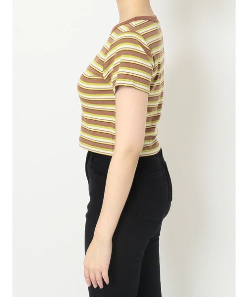 MURUA（ムルーア）の「マルチボーダーTシャツ（Tシャツ/カットソー・レディース・ネイビー/マスタード・FREE）」の18枚目の写真