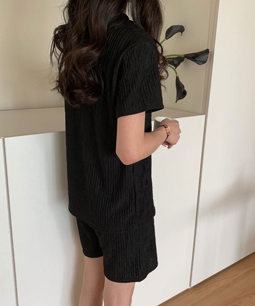 NinaetLina(ニナエリナ)の「Tシャツ&イージーパンツ服上下セット(ルームウェア/パジャマ・レディース・ピンク/グリーン系その他/ホワイト/ブラック/ロイヤルブルー・FREE)」の6枚目の写真