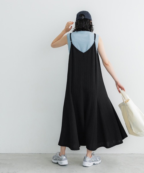 coca（coca）（コカ）の「ジャカードキャミワンピース（ワンピース・レディース・グレイッシュベージュ/グリーン/アイボリー/ブラック・M/L）」の11枚目の写真