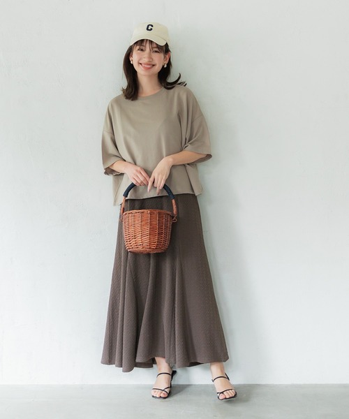 coca（coca）（コカ）の「ジャカードキャミワンピース（ワンピース・レディース・グレイッシュベージュ/グリーン/アイボリー/ブラック・M/L）」の7枚目の写真