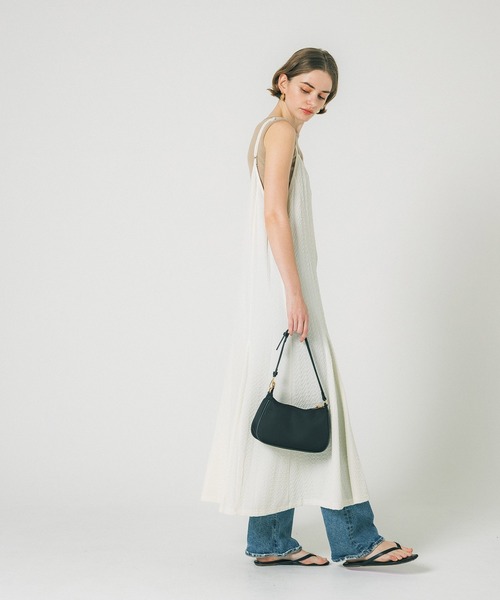 coca（coca）（コカ）の「ジャカードキャミワンピース（ワンピース・レディース・グレイッシュベージュ/グリーン/アイボリー/ブラック・M/L）」の12枚目の写真