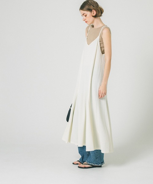 coca（coca）（コカ）の「ジャカードキャミワンピース（ワンピース・レディース・グレイッシュベージュ/グリーン/アイボリー/ブラック・M/L）」の18枚目の写真