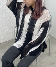 インターシャランダムメッシュプルオーバー/964457