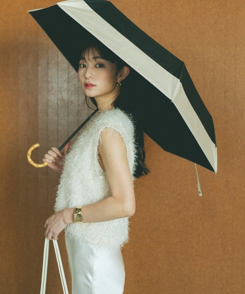 【未使用】グレイシー 折り畳み傘 日傘 晴雨兼用 バイカラー バンブー ８本骨 未使用】グレイシー 折り畳み傘 日傘 晴雨兼用 無地 バイカラー