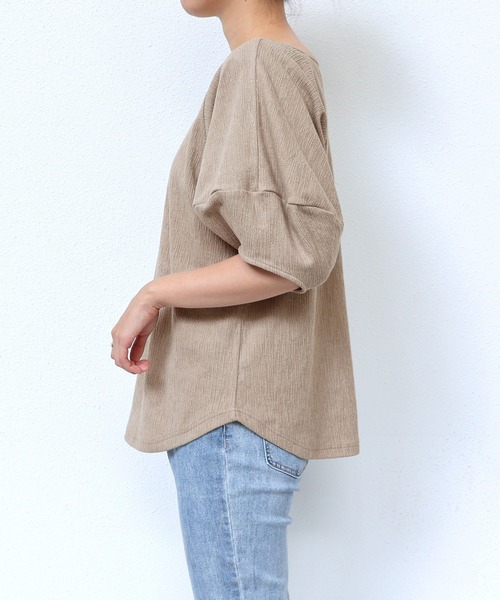 andme(アンドミー)の「楊柳前後2wayランタンスリーブトップス(Tシャツ/カットソー・レディース・ブラック/ベージュ/キナリ/ブルー・FREE)」の11枚目の写真