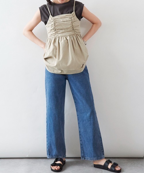 Rejoule（リジュール）の「ハイウエストデニムストレートパンツ（デニムパンツ・レディース・ライトブルー/ダークブルー・S/M）」の19枚目の写真