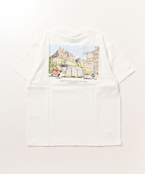 CHUMS（チャムス）の「【WEB限定】[CHUMS/チャムス] チャムスザイオンキャンピング バックプリントTシャツ（Tシャツ/カットソー・レディース・グレイッシュベージュ/ホワイト/チャコールグレー・M/L/XL）」の22枚目の写真