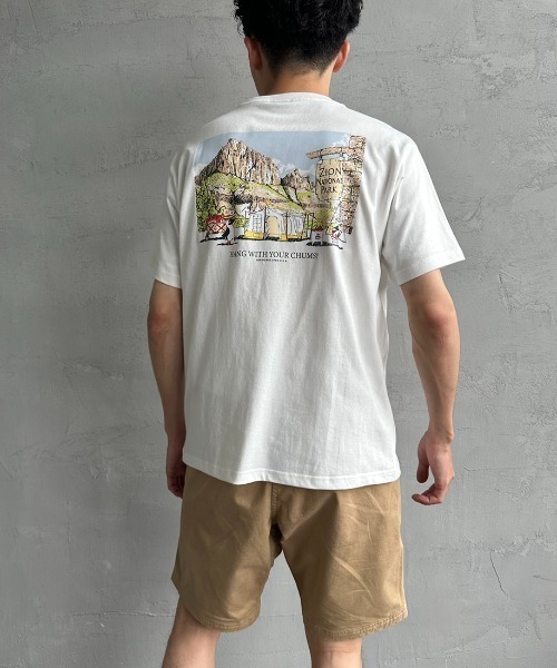 CHUMS（チャムス）の「【WEB限定】[CHUMS/チャムス] チャムスザイオンキャンピング バックプリントTシャツ（Tシャツ/カットソー・レディース・グレイッシュベージュ/ホワイト/チャコールグレー・M/L/XL）」の15枚目の写真