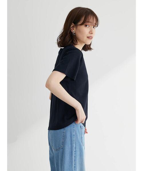 RAY CASSIN FAVORI（レイカズンフェバリ）の「・RAY　CASSIN　パールドットロゴTシャツ（Tシャツ/カットソー・レディース・ブラック/オフホワイト/ブルー・FREE）」の7枚目の写真