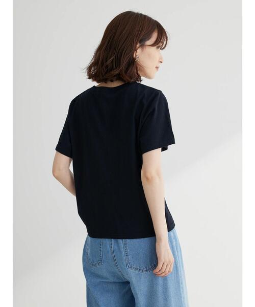 RAY CASSIN FAVORI（レイカズンフェバリ）の「・RAY　CASSIN　パールドットロゴTシャツ（Tシャツ/カットソー・レディース・ブラック/オフホワイト/ブルー・FREE）」の8枚目の写真