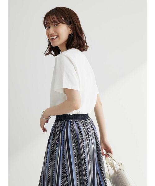 RAY CASSIN FAVORI（レイカズンフェバリ）の「・RAY　CASSIN　パールドットロゴTシャツ（Tシャツ/カットソー・レディース・ブラック/オフホワイト/ブルー・FREE）」の14枚目の写真