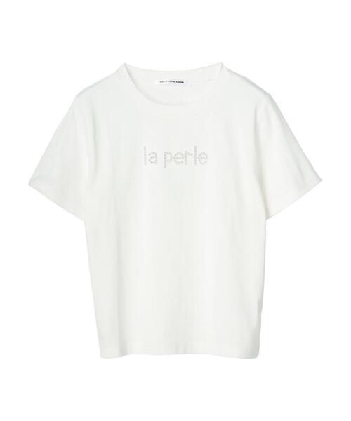 RAY CASSIN FAVORI（レイカズンフェバリ）の「・RAY　CASSIN　パールドットロゴTシャツ（Tシャツ/カットソー・レディース・ブラック/オフホワイト/ブルー・FREE）」の17枚目の写真