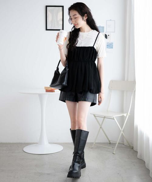 WEGO(ウィゴー)の「WEGO/バルーンシルエットミニキャミチュニック(チュニック・レディース・ダークオレンジ/ブラック・FREE)」の11枚目の写真