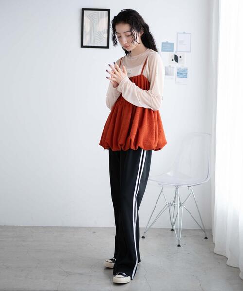 WEGO(ウィゴー)の「WEGO/バルーンシルエットミニキャミチュニック(チュニック・レディース・ダークオレンジ/ブラック・FREE)」の14枚目の写真