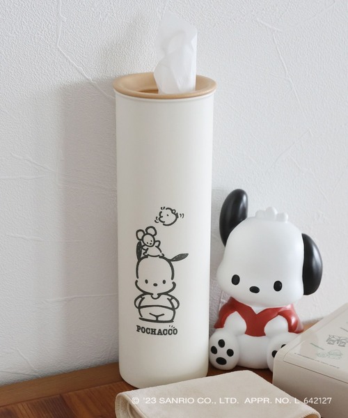 LEPSIM（レプシィム）の「【サンリオキャラクターズ】スリムティッシュケース　907737（インテリア雑貨・レディース・アイボリー/ライトグレー・ONE SIZE）」の2枚目の写真