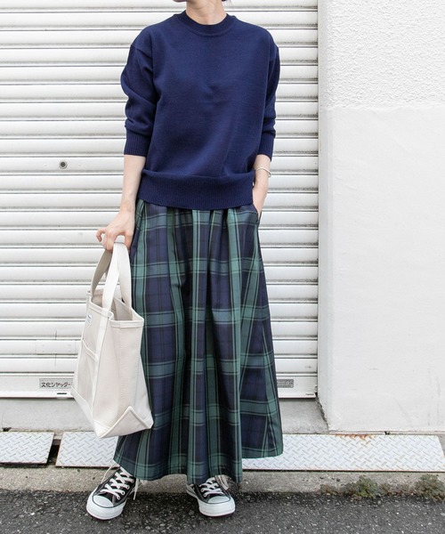 FORK&SPOON（フォークアンドスプーン）の「FORK&SPOON　チェックギャザースカート（スカート・レディース・ネイビー/ベージュ系その他・1/2）」の15枚目の写真