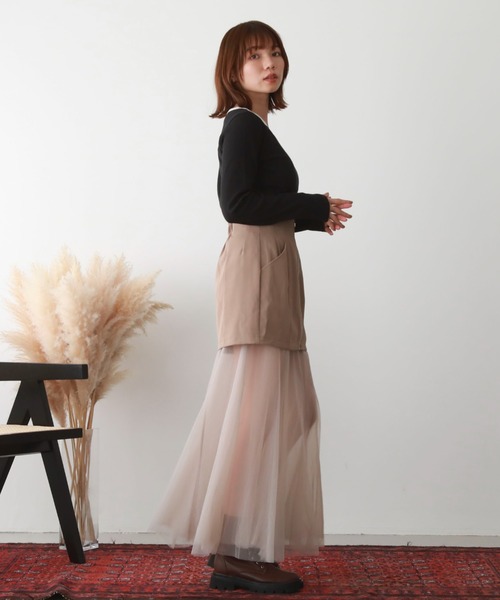 archives（アルシーヴ）の「ロゴ刺繍テレコパイピングＴＯＰＳ（Tシャツ/カットソー・レディース・ブラック/ホワイト×ブラック/グレー/オフホワイト・MEDIUM）」の16枚目の写真