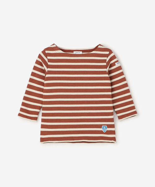 ORCIVAL(オーシバル)の「ORCIVAL | キッズ コットンロードフレンチバスクシャツ(Tシャツ/カットソー・キッズ・ブラウン系その他/グリーン系その他/オレンジ系その他/ブルー系その他/ホワイト系その他5・95/105/125/115/135)」の1枚目の写真