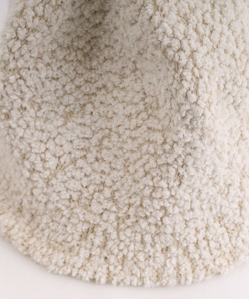 POU DOU DOU（プードゥドゥ）の「ボアチューリップハット（ハット・レディース・ブラック/アイボリー・8）」の3枚目の写真