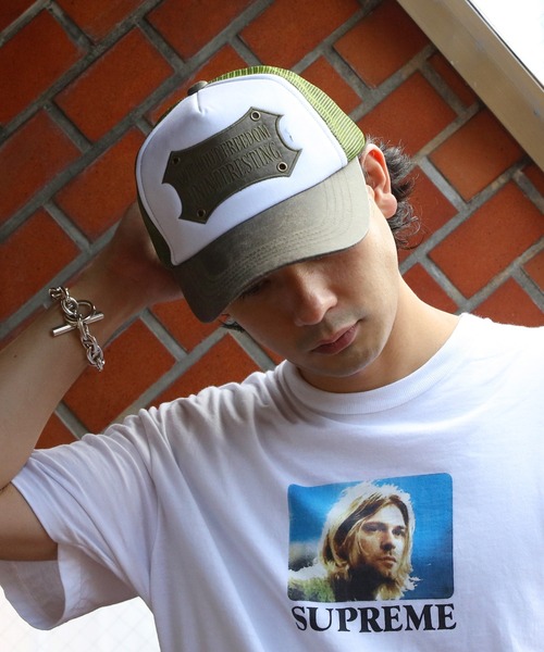 ８(eight)（エイト）の「プレートメッシュキャップ（キャップ・メンズ・ブラック×ホワイト/ブラウン系その他/オリーブ系/ブラック×ブラック・FREE）」の4枚目の写真