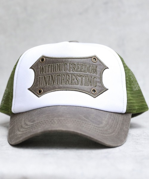 ８(eight)（エイト）の「プレートメッシュキャップ（キャップ・メンズ・ブラック×ホワイト/ブラウン系その他/オリーブ系/ブラック×ブラック・FREE）」の5枚目の写真