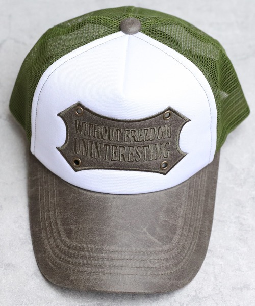 ８(eight)（エイト）の「プレートメッシュキャップ（キャップ・メンズ・ブラック×ホワイト/ブラウン系その他/オリーブ系/ブラック×ブラック・FREE）」の8枚目の写真